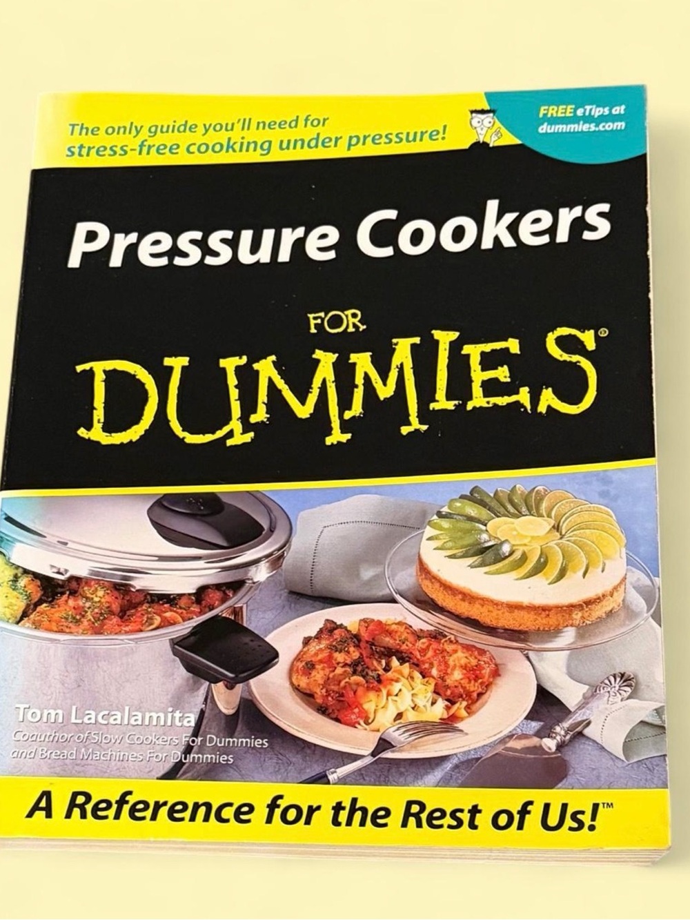 Pressure Cookers For Dummies — Yellow & Black Cover